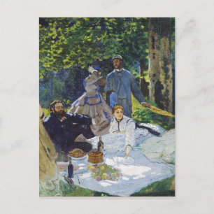 Luncheon op de gras, het Center Panel Claude Monet Briefkaart