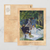 Luncheon op de gras, het Center Panel Claude Monet Briefkaart (Voorkant / Achterkant)