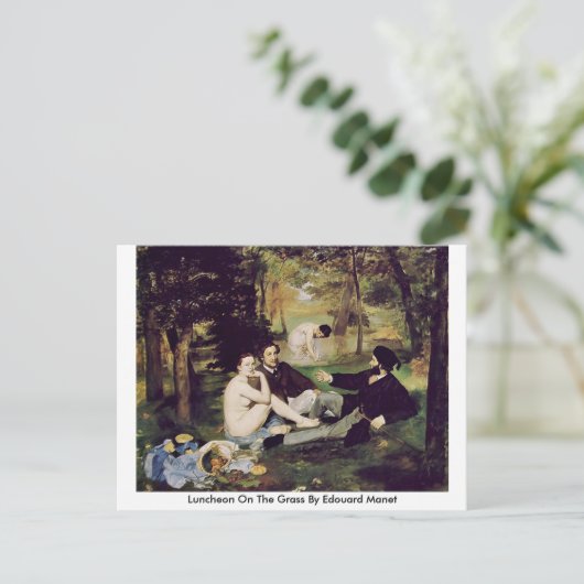 Luncheon op de gras van Edouard Manet Briefkaart (Staand voorkant)