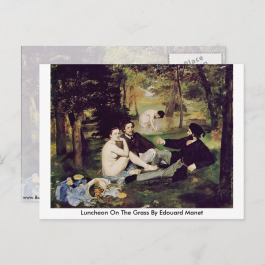 Luncheon op de gras van Edouard Manet Briefkaart (Voorkant / Achterkant)
