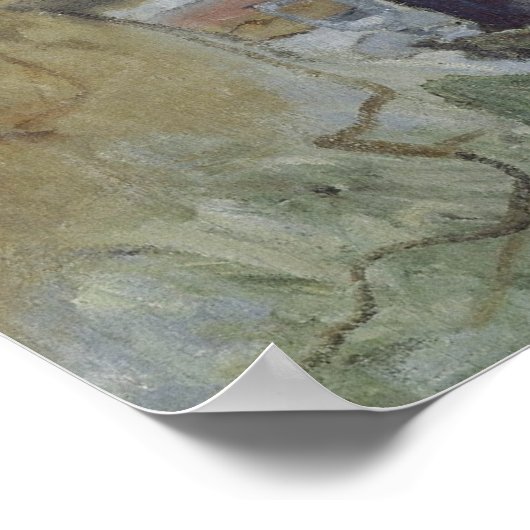 Luncheon op het centrale paneel Grass (1865) Poster (Hoek)