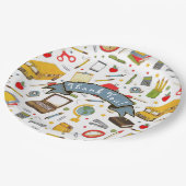 Luncheon Paper-Borden Papieren Bordje (Gekanteld)