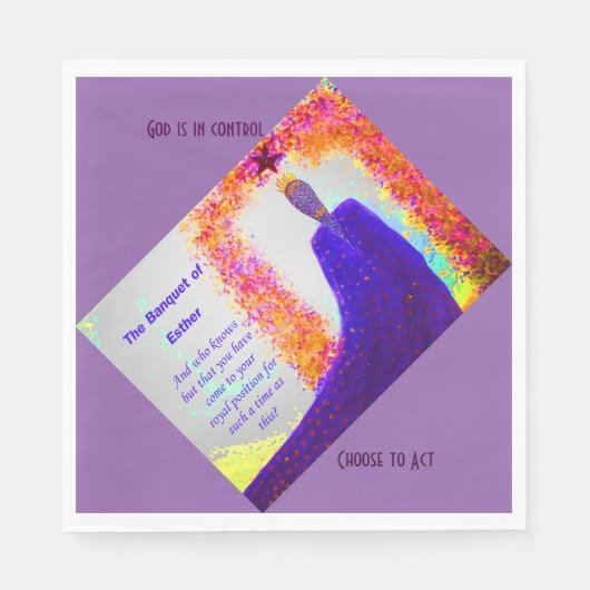 Luncheon servetten - Het banket van Esther (Voorkant)
