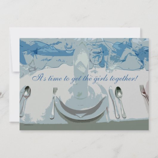 Luncheon Setting Invitation Kaart (Voorkant)