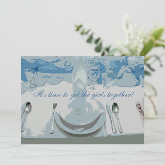 Luncheon Setting Invitation Kaart (Staand voorkant)