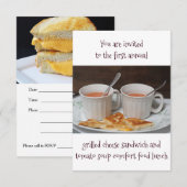 Luncheon Uitnodigingen Gegrilde Kaas Tomatensoep (Voorkant / Achterkant)