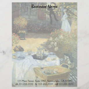 Luncheon van Claude Monet,  impressionisme Briefhoofd Sjabloon