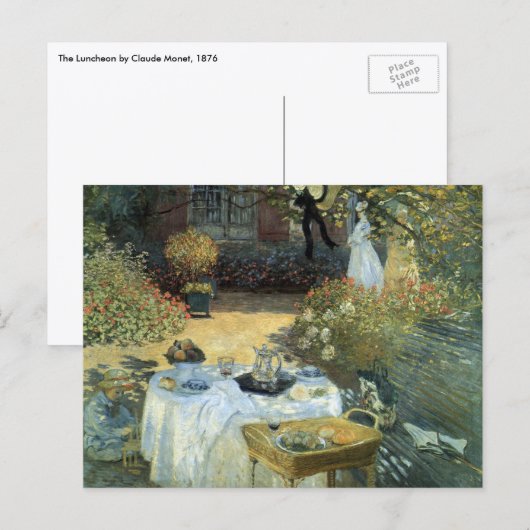 Luncheon van Claude Monet,  impressionisme Briefkaart (Voorkant / Achterkant)