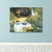 Luncheon van Claude Monet, impressionisme Canvas Afdruk (Insitu (Houten vloer))