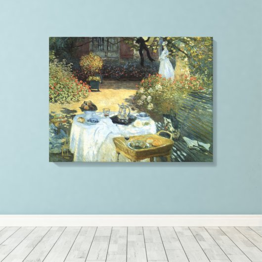 Luncheon van Claude Monet,  impressionisme Canvas Afdruk (Insitu (Houten vloer))
