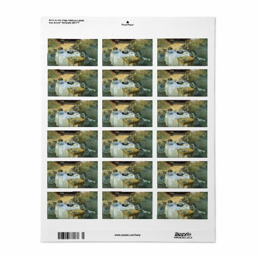 Luncheon van Claude Monet,  impressionisme Etiket (Full Sheet)