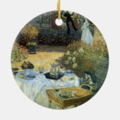 Luncheon van Claude Monet, impressionisme Keramisch Ornament (Achterkant)