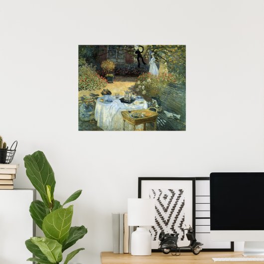 Luncheon van Claude Monet, impressionisme Poster (Thuiskantoor)