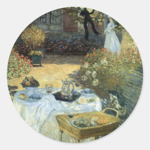 Luncheon van Claude Monet, impressionisme Ronde Sticker
