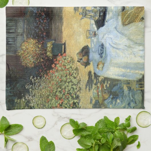 Luncheon van Claude Monet,  impressionisme Theedoek (Gevouwen)