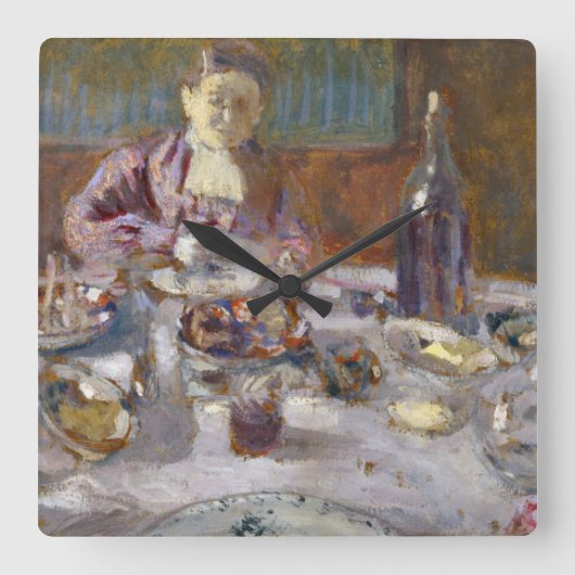 Luncheon Vierkante Klok (Voorkant)