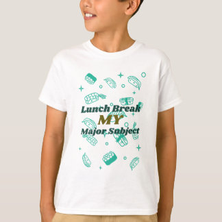 Lunchpauze mijn grote Subject-School lunchpauze T-shirt