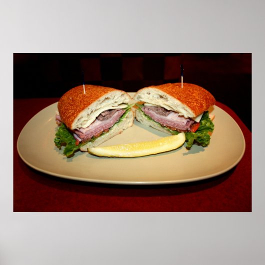 Lunchtijd Sandwich Glimlach Poster (Voorkant)