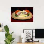 Lunchtijd Sandwich Glimlach Poster (Thuiskantoor)