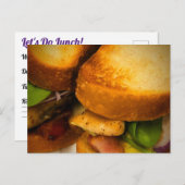 Lunchtime Invitation Post Cards Briefkaart (Voorkant / Achterkant)