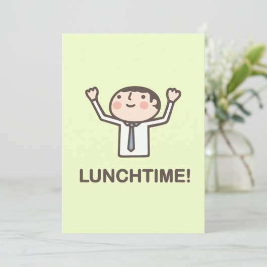 Lunchtime. Kaart (Staand voorkant)