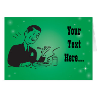 Lunchtime Man eet Sjabloon van de maaltijdretro