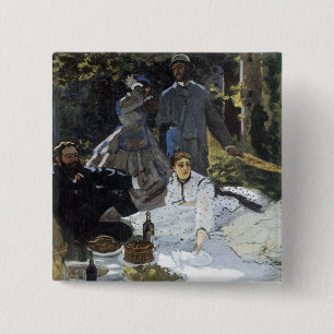 Lunchtime on the Grass Vierkante Button 5,1 Cm