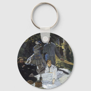 Lunchtime op de gras sleutelhanger