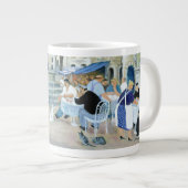 Lunchtime op een marktplein in Toscane Grote Koffiekop (Voorkant rechts)