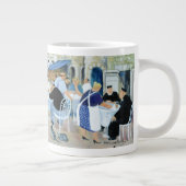 Lunchtime op een marktplein in Toscane Grote Koffiekop (Rechts)