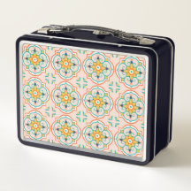 Lunchtrommel in vintage-stijl met een herhalend