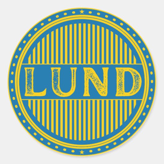 Lund City Pride Embleem – Zweedse identiteit Ronde Sticker (Voorkant)