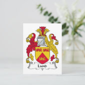 Lund Family Crest Briefkaart (Staand voorkant)