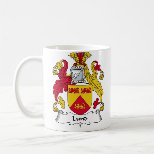 Lund Family Crest Koffiemok (Links)