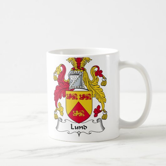 Lund Family Crest Koffiemok (Rechts)
