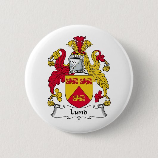Lund Family Crest Ronde Button 5,7 Cm (Voorkant)