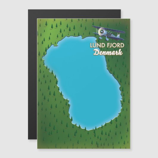 Lund Fjord Denemarken kaart (Voorkant / Achterkant)