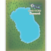 Lund Fjord Denemarken kaart Sticker (Voorkant)