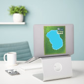 Lund Fjord Denemarken kaart Sticker (Laptop op bureau)