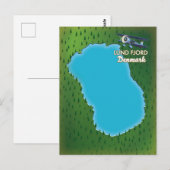 Lund Fjord Denmark-kaart Briefkaart (Voorkant / Achterkant)