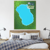 Lund Fjord Denmark-kaart Canvas Afdruk (Insitu (Slaapkamer))