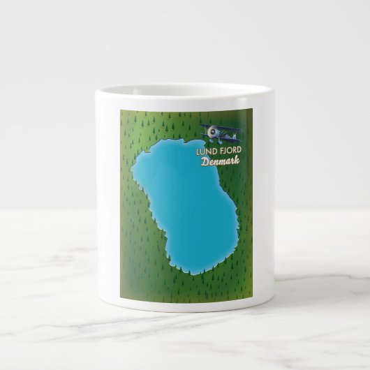 Lund Fjord Denmark-kaart Grote Koffiekop (Voorkant)