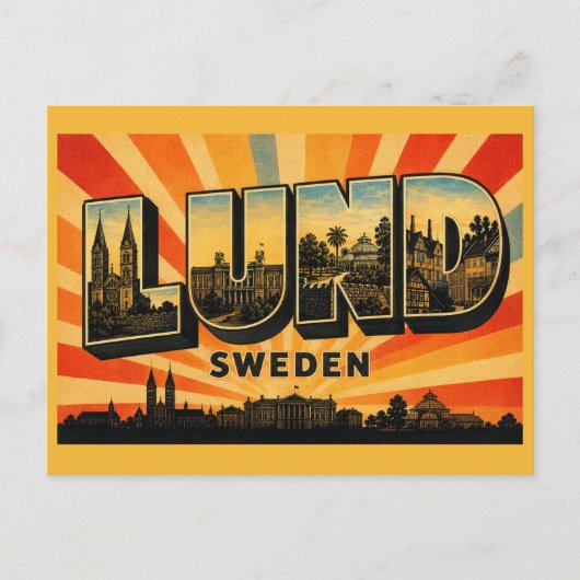 Lund Zweden Kathedraal Briefkaart (Voorkant)