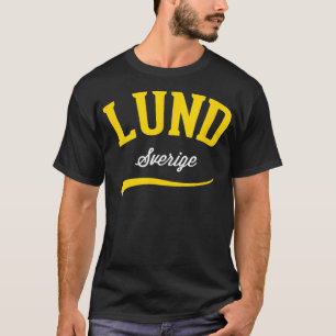 Lund Zweden Sverige  Atletische Retro Sport T-shirt