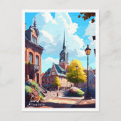 Lund Zweden vintage reisillustratie Briefkaart (Voorkant)