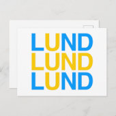 LUND Zweedse vlag Briefkaart (Voorkant / Achterkant)