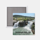 Lundbreck Falls - landschap van Alberta Magneet (Voorkant / Achterkant)