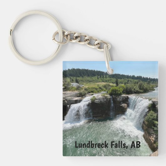 Lundbreck Falls - landschap van Alberta  Sleutelhanger (voorkant)
