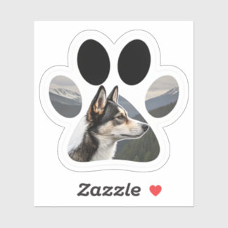 Lundehund Paw Print | Minimalist Six-Toed Dog Bree Sticker