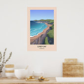 Lundy-baai Cornwall Moderne Reisposter Poster (Keuken)